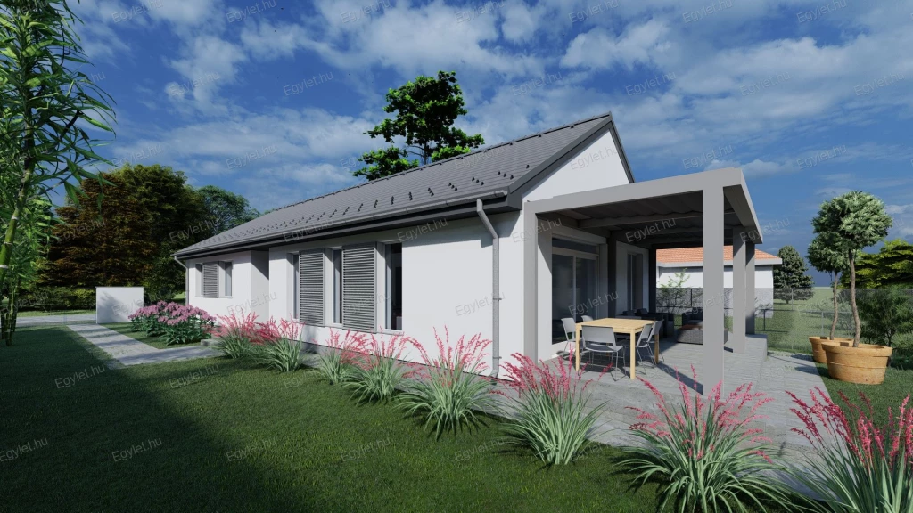 Megvételre kínálunk Monor egyik legszebb részén, egy új építésű, teraszos, 120 nm-es, 4 szobás, dupla fürdős + külön WC-s, garázsos, önálló családi házat.