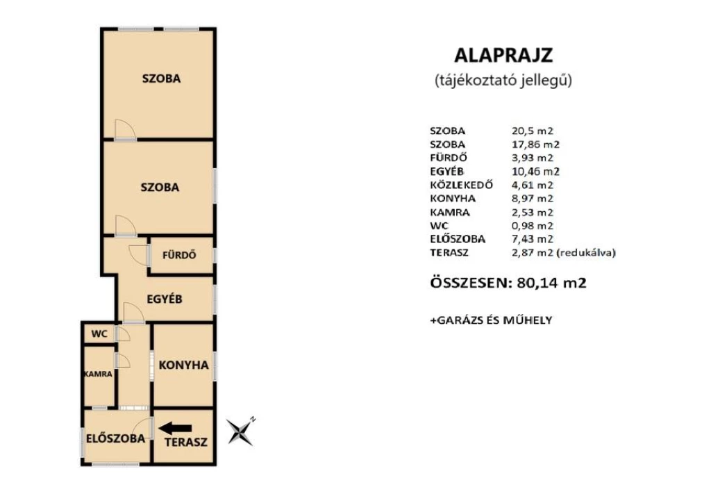 Eladó házrész, Pápa, Erzsébetváros