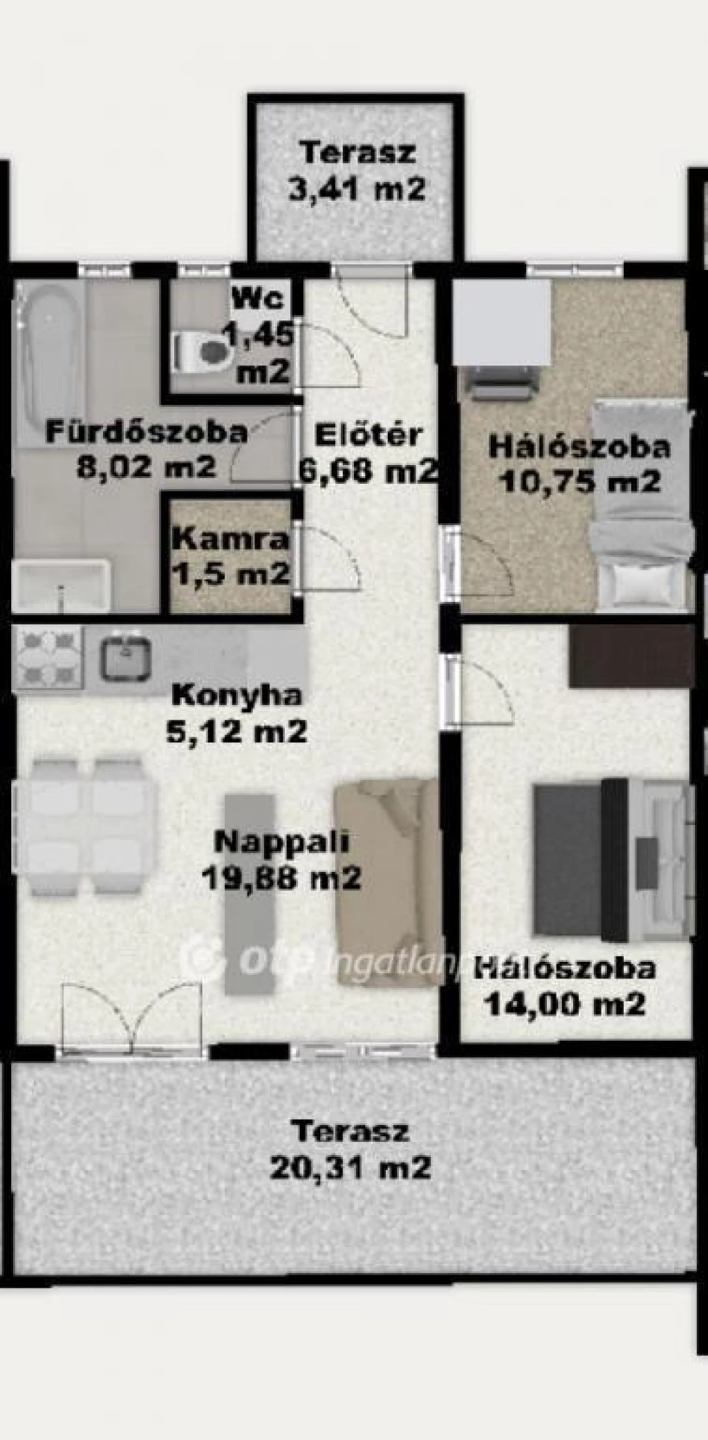 For sale terraced house, Kiskunlacháza