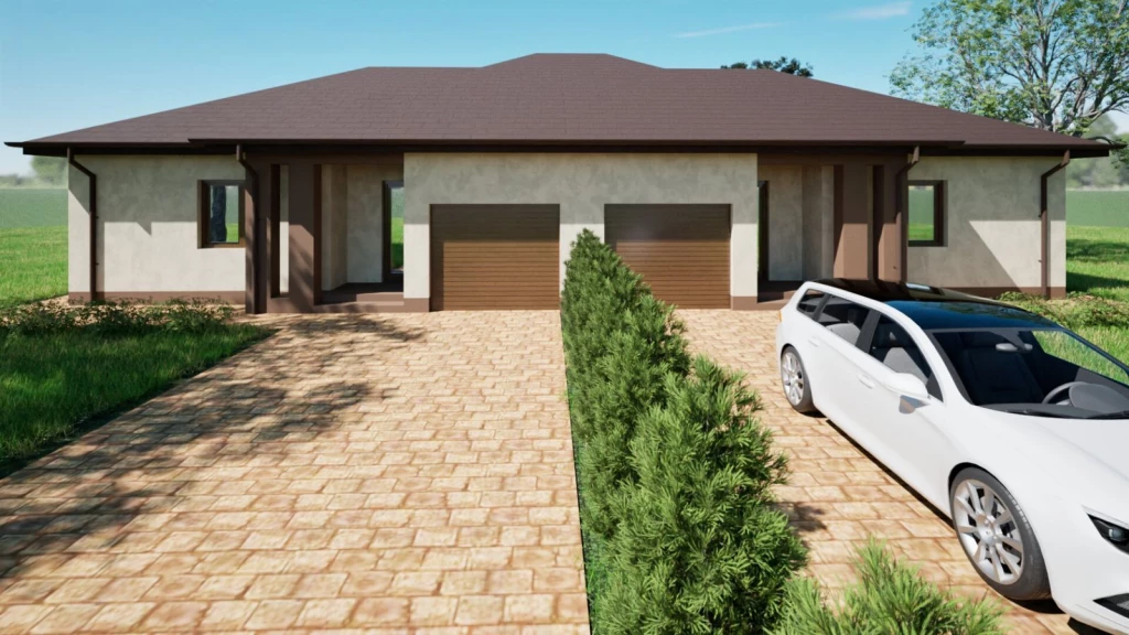 NYÍRPAZONY FŐ UT KÖZELÉBEN ÚJ ÉPÍTÉSŰ IKERHÁZ ELADÓ