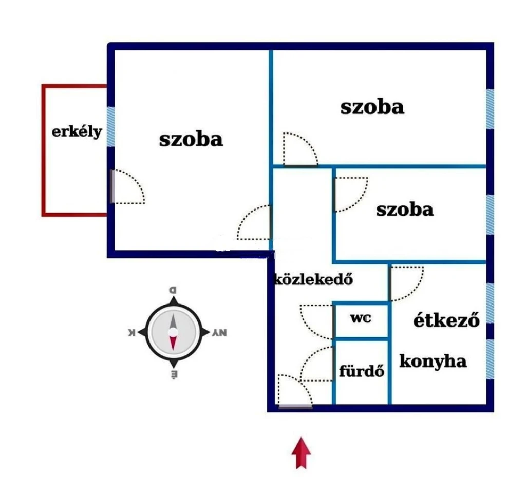 VASVÁRI PÁL UTCÁN 1+2 SZOBÁS ERKÉLYES LAKÁS ELADÓ
