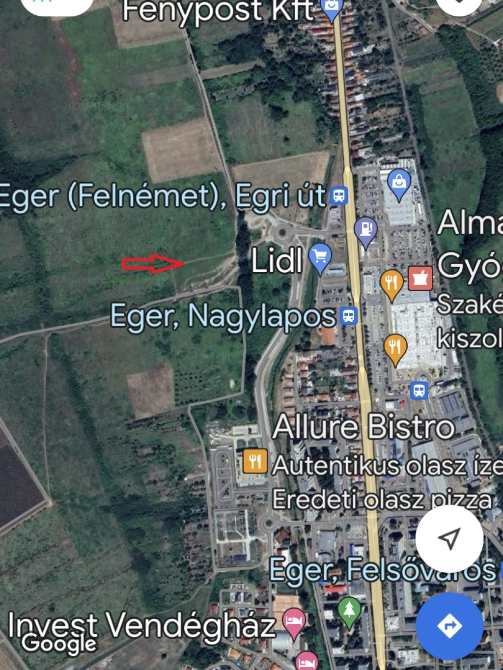 Eger dinamikusan fejlődő területén 13.796 m2 belterületi, összközműves építési telek eladó!