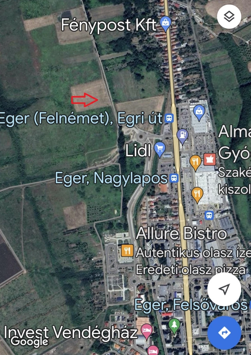 Eger dinamikusan fejlődő területén, egyedi lehetőséget biztosító 4.275 m2 belterületi  építési telek eladó!