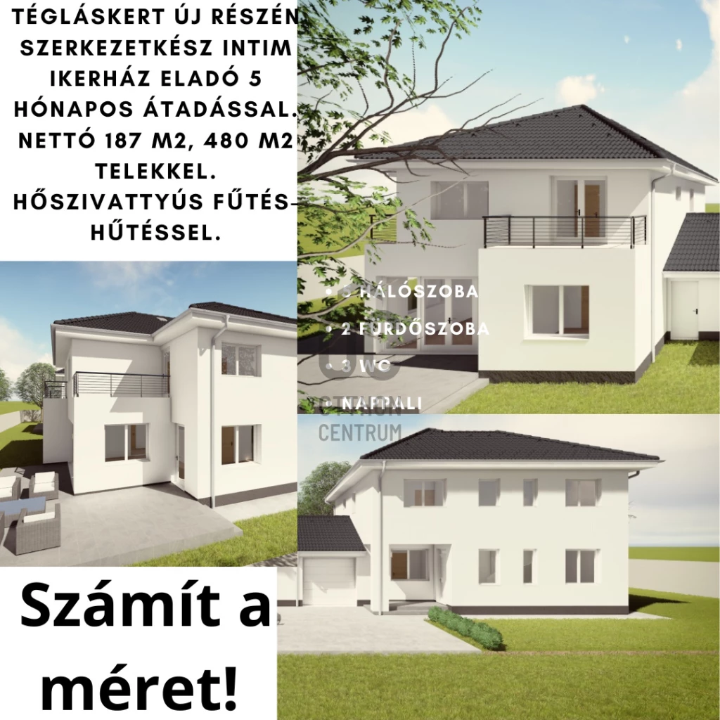 For sale semi-detached house, Debrecen, Tégláskert