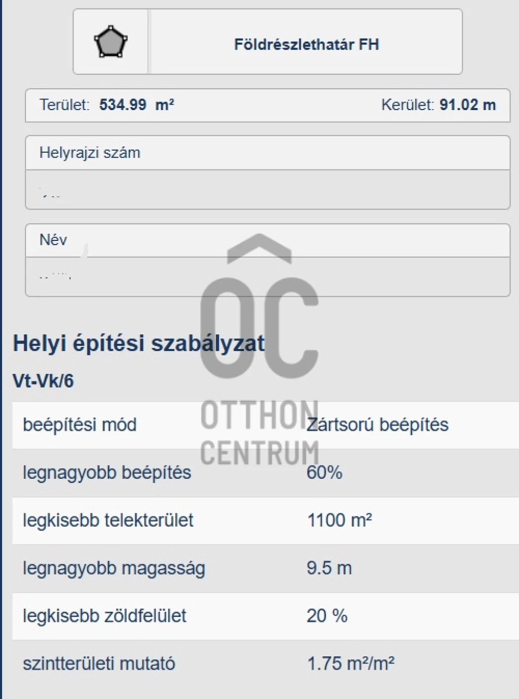 For sale building plot, Debrecen, Belváros