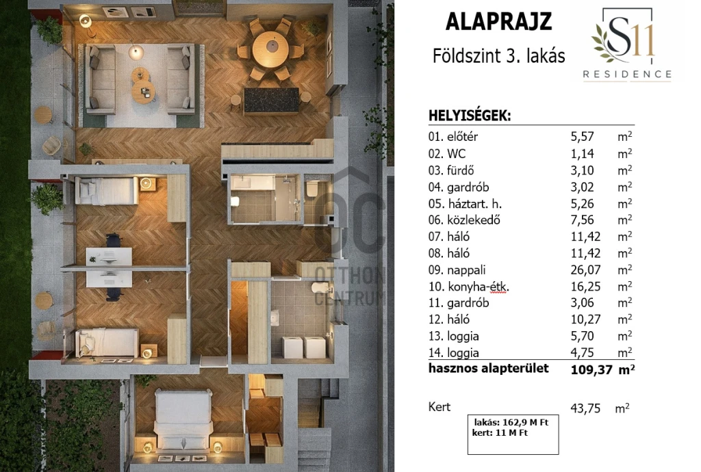 Eladó téglalakás, Debrecen, Csapókert