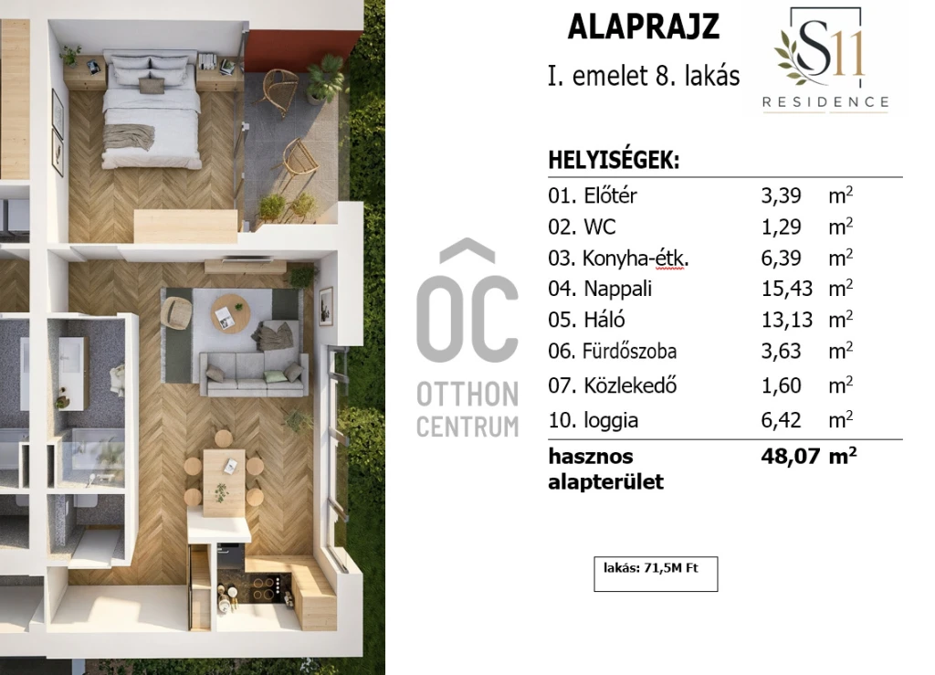 Eladó téglalakás, Debrecen, Csapókert