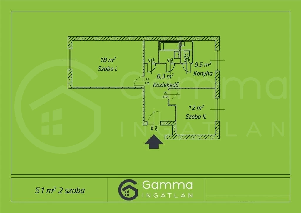 Eladó 51 m2 panel lakás, Miskolc