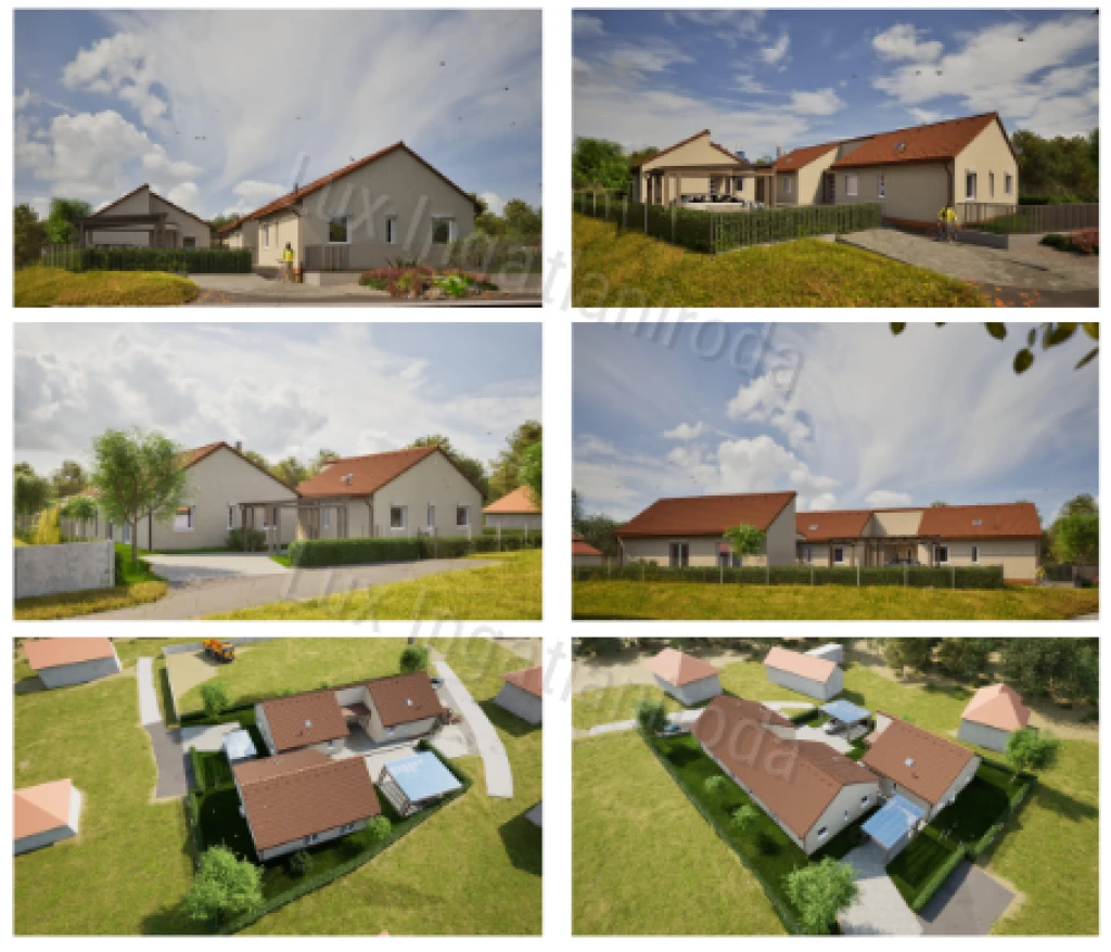 Eladó 81m2-es új épitésü, kulcsrakész családi házak Ácson!