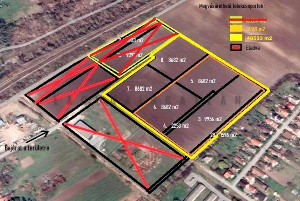 For sale industrial plot, Martonvásár, M7 autópálya / Martonvásár