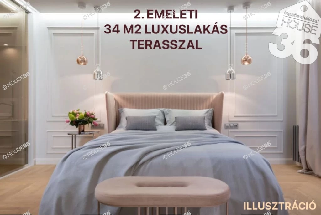 KECSKEMÉT SZÍVÉBEN VADONAÚJ, 2. EMELETI, 1 SZOBÁS, TERASZOS LUXUSLAKÁS ELADÓ