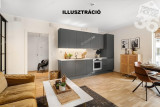Eladó belvárosi kertkapcsolatos 46 m2 lakás + 26 m2 bővítési lehetőséggel.