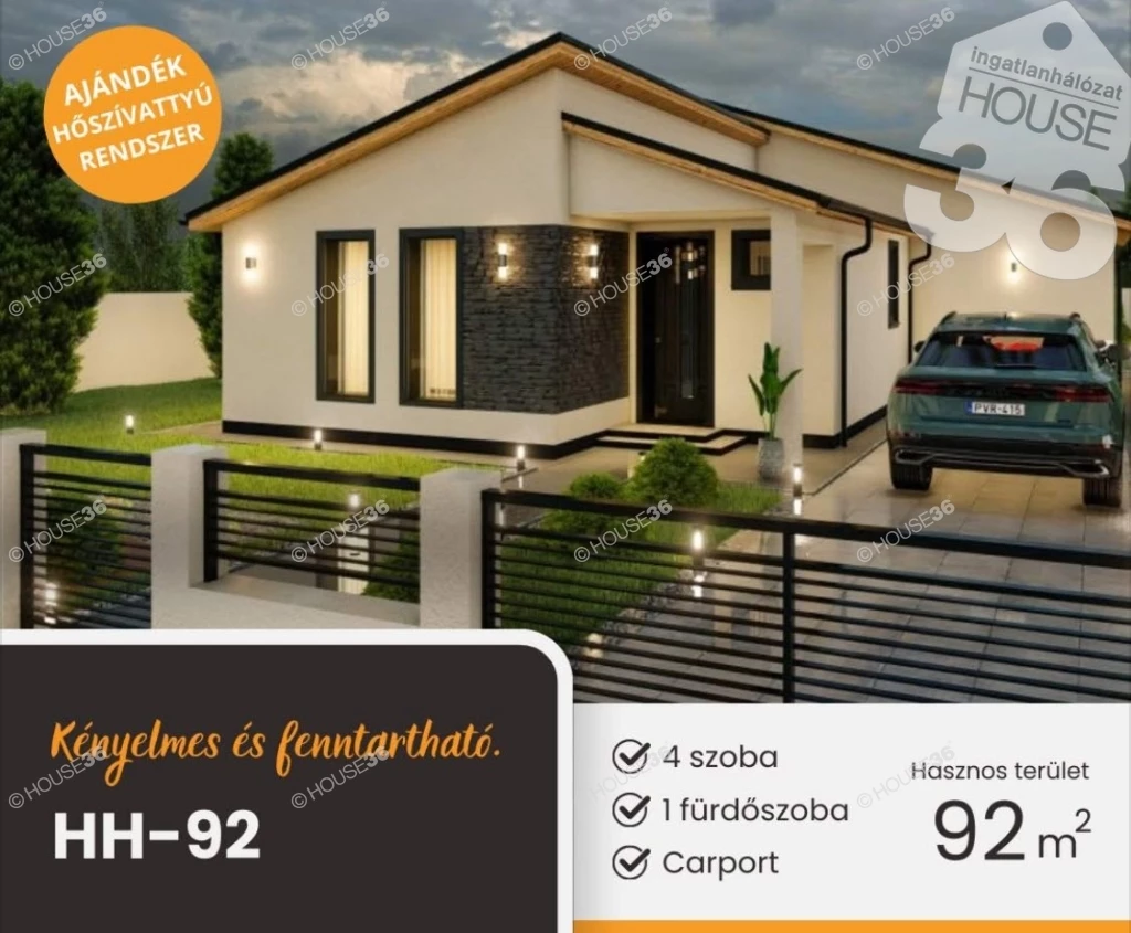 Eladó a Bankfalu város felőli oldalán egy 3 szoba nappalis családi ház projekt !