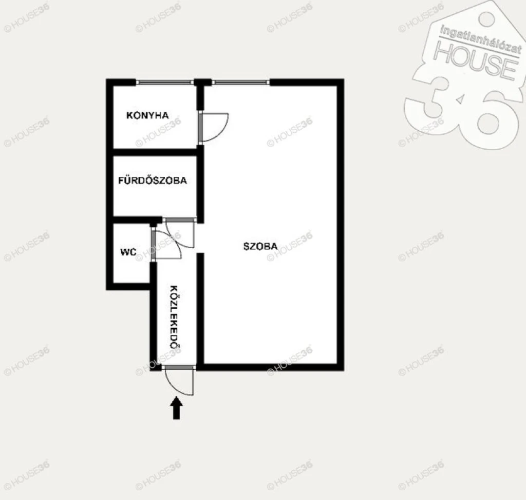 Kecskemét belvárosában egy szobás garzonlakás eladó!
