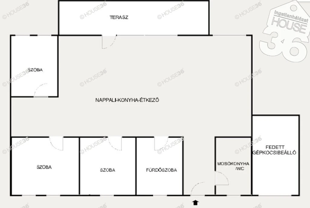 Új építésű, tégla nappali + 3 szobás családi ház