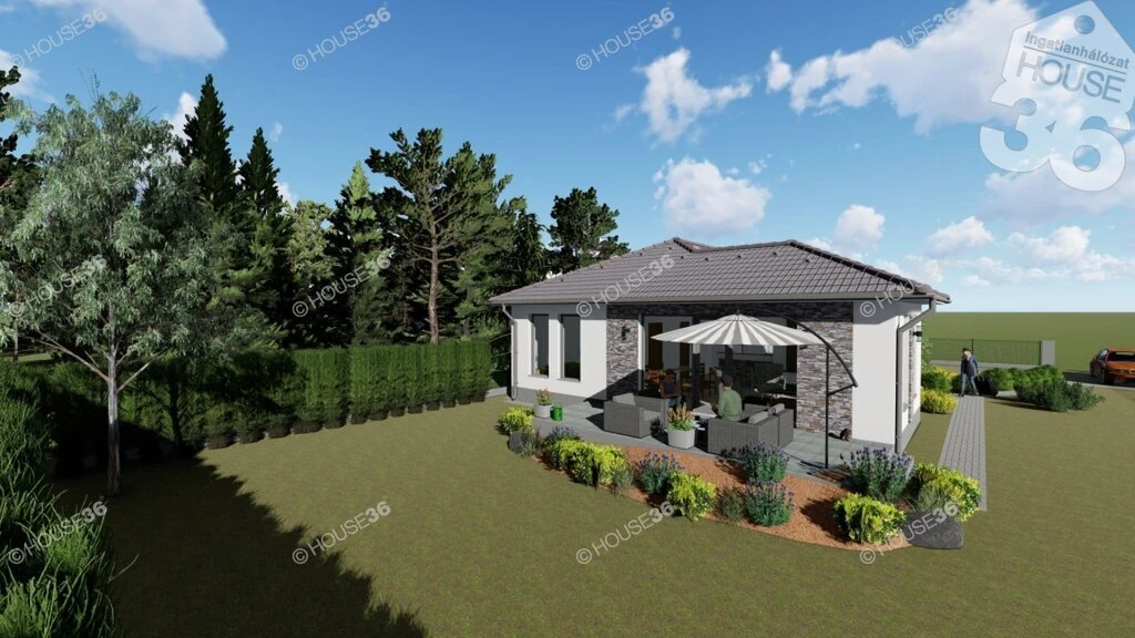 ÚJ ÉPÍTÉSŰ CSALÁDI HÁZ BUGACON!