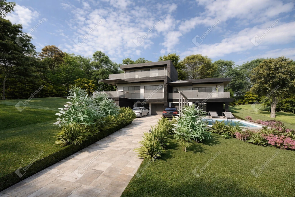 Eladó új építésű örökpanorámás ikerház Balatonalmádiban