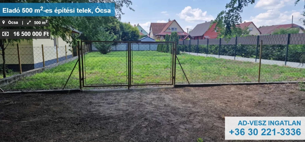 For sale building plot, Ócsa