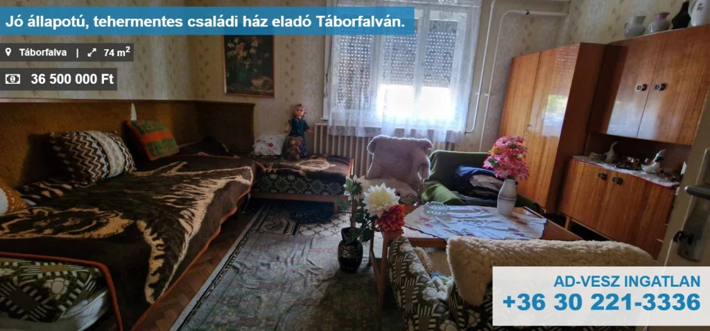Jó állapotú, tehermentes családi ház eladó Táborfalván.