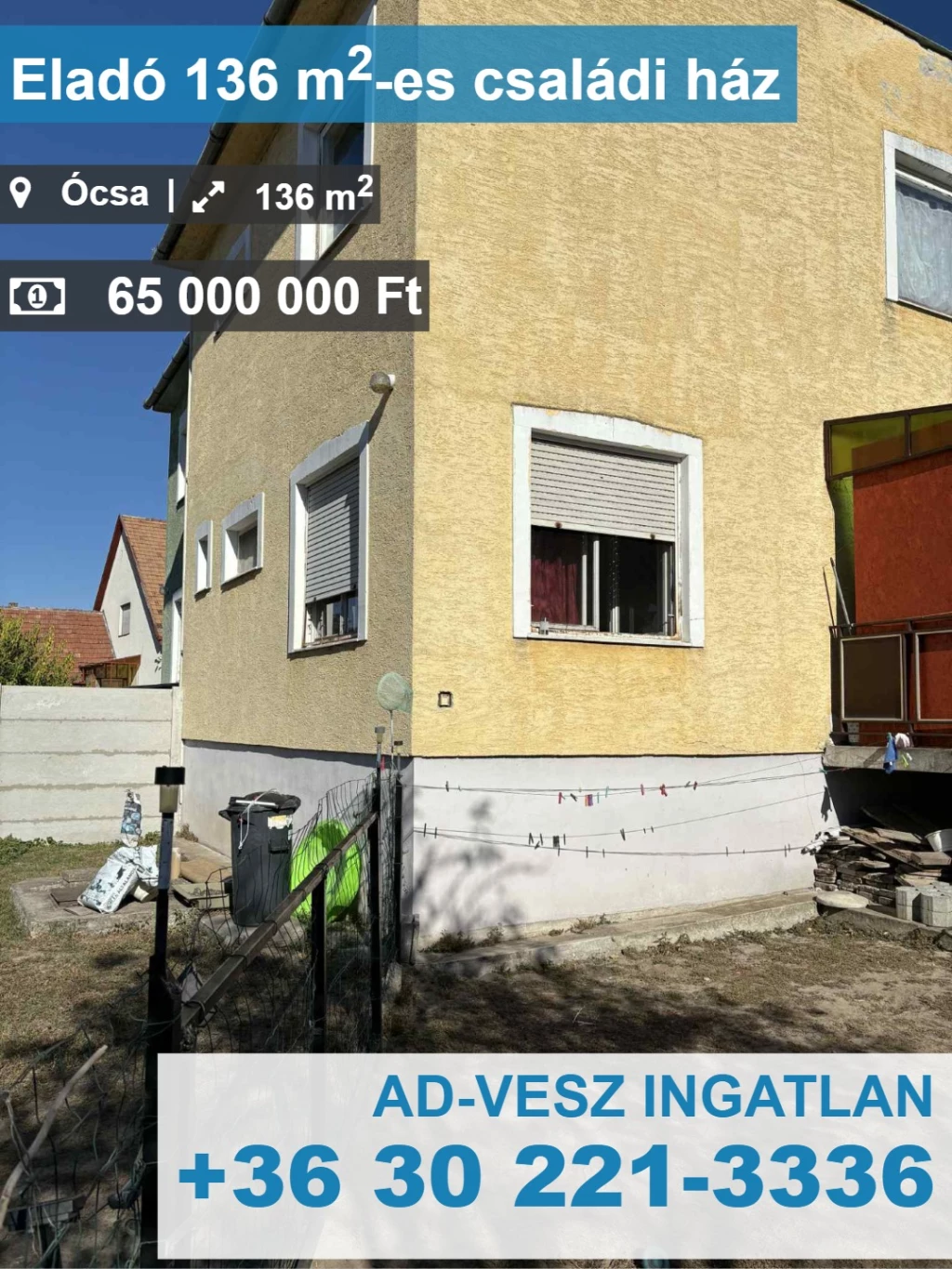 For sale house, Ócsa