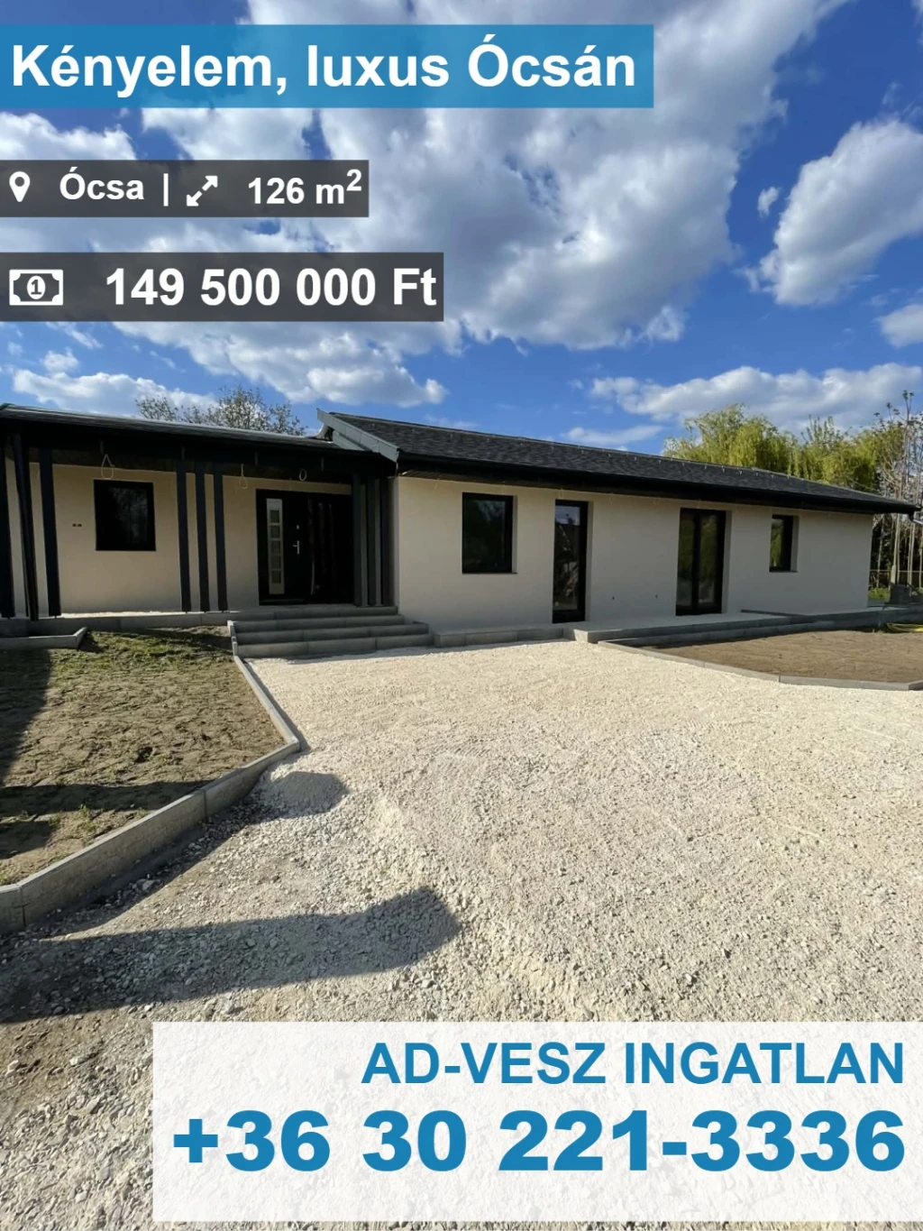 Kényelem, luxus, energiatakarosság Ócsán