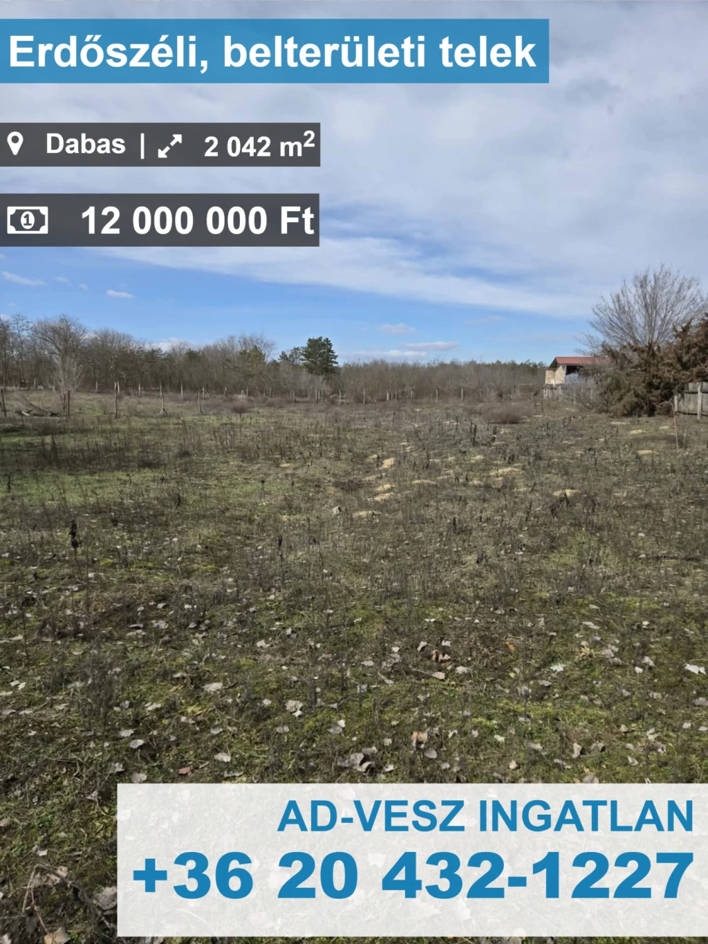 For sale building plot, Dabas, Gyón