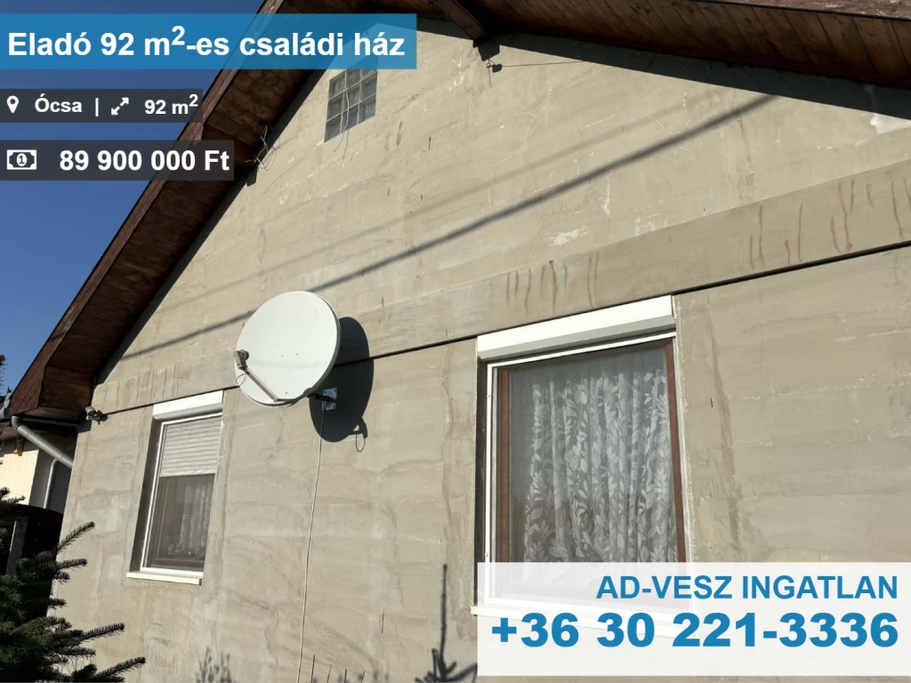 Önálló családi ház saroktelken eladó.