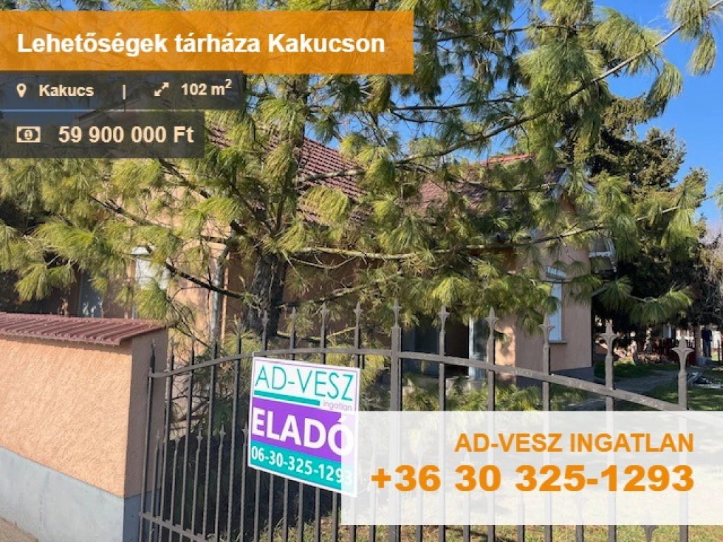 For sale house, Kakucs