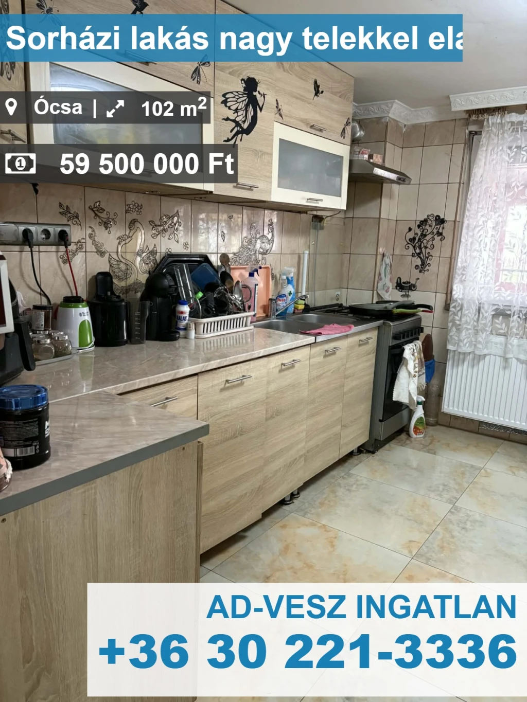 Sorházi lakás nagy telekkel eladó.