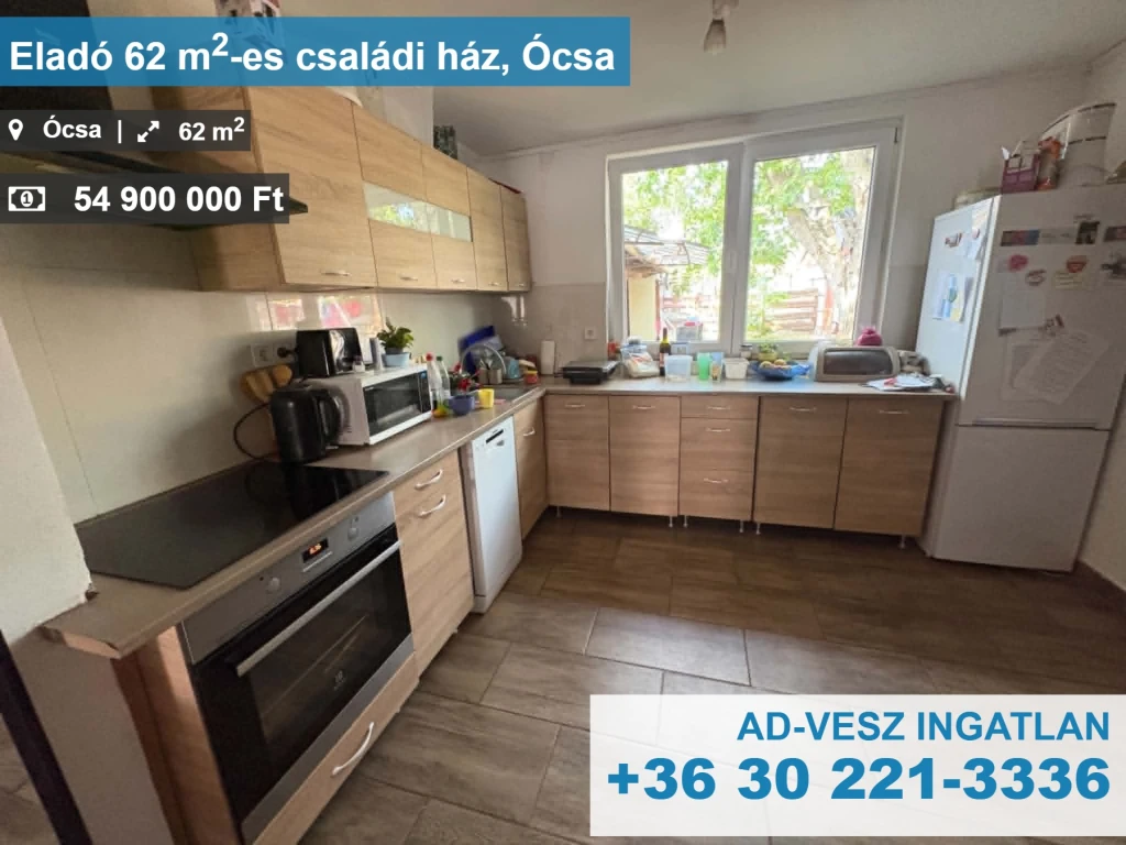 Ócsán 3 szobás ház eladó.