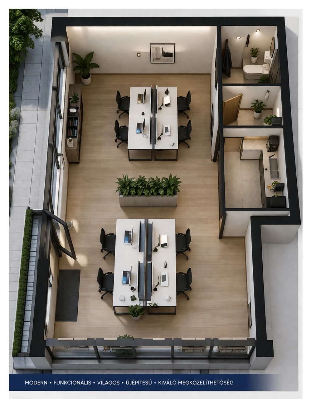 Győr – Nádorváros | Új építésű iroda, azonnali befektetési lehetőség