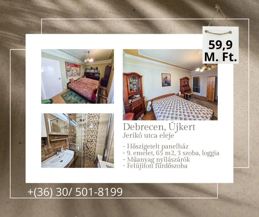 Eladó panellakás, Debrecen, Jerikó utca