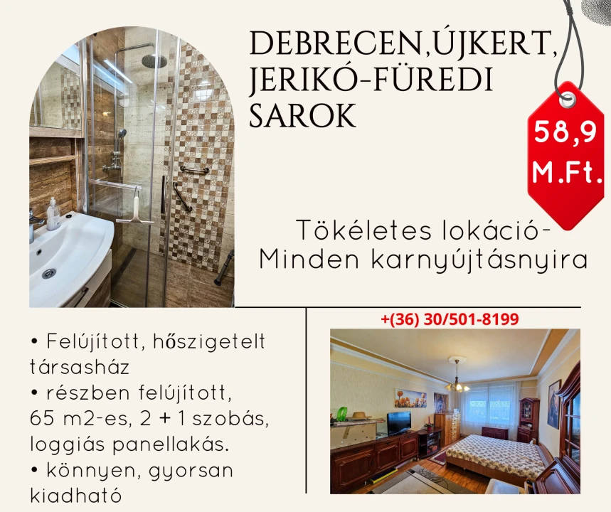 Eladó panellakás, Debrecen, Jerikó utca