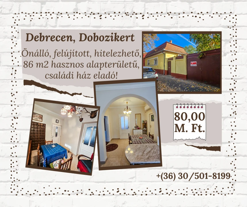 Eladó családi ház, Debrecen