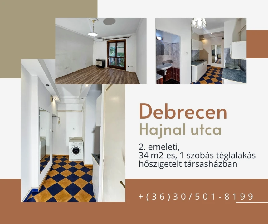 Eladó téglalakás, Debrecen, Hajnal utca