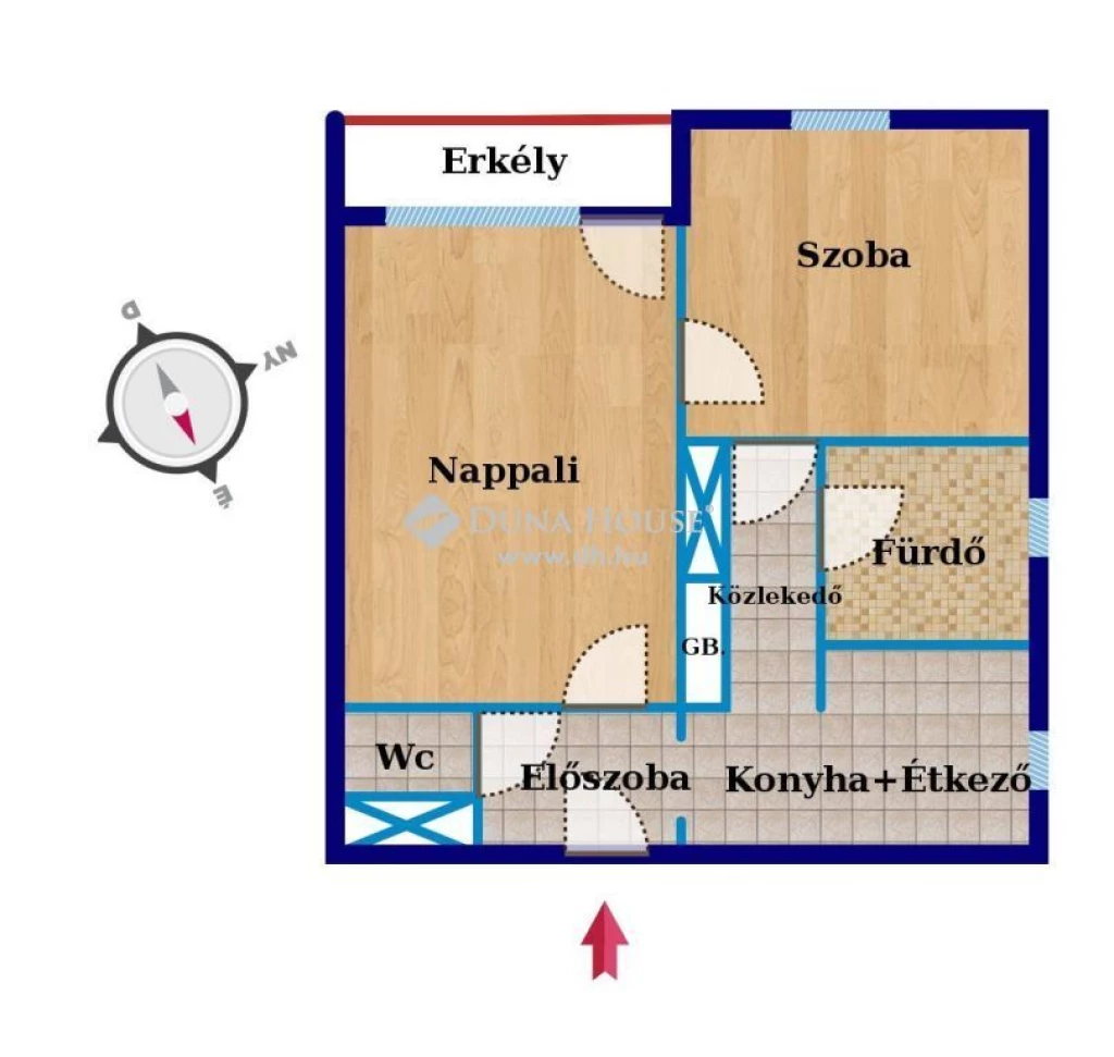 Eladó egy FELÚJÍTOTT, 53 nm-es, 2. emeleti, ERKÉLYES lakás.