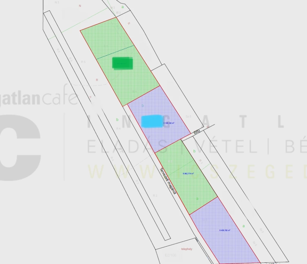 For sale periphery plot, Domaszék, 55-ös út