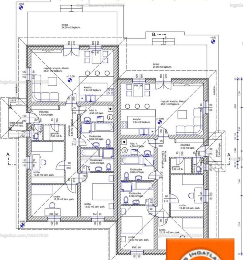 ELADÓ 3 HÁLÓSZOBÁS ÚJ ÉPÍTÉSŰ IKERHÁZ IVÁNCSÁN!