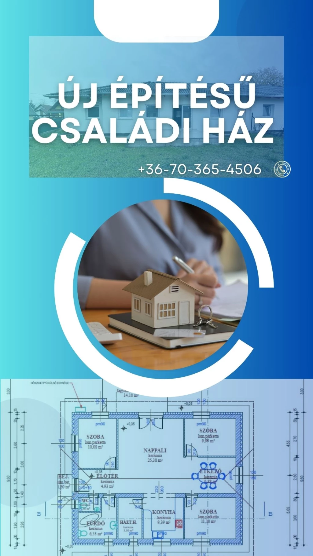Szigethalom központi részén új építésű családi ház eladó!