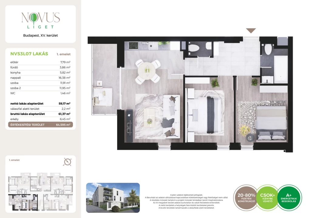 Eladó téglalakás, Budapest XV. kerület, Kékszilva utca 1.