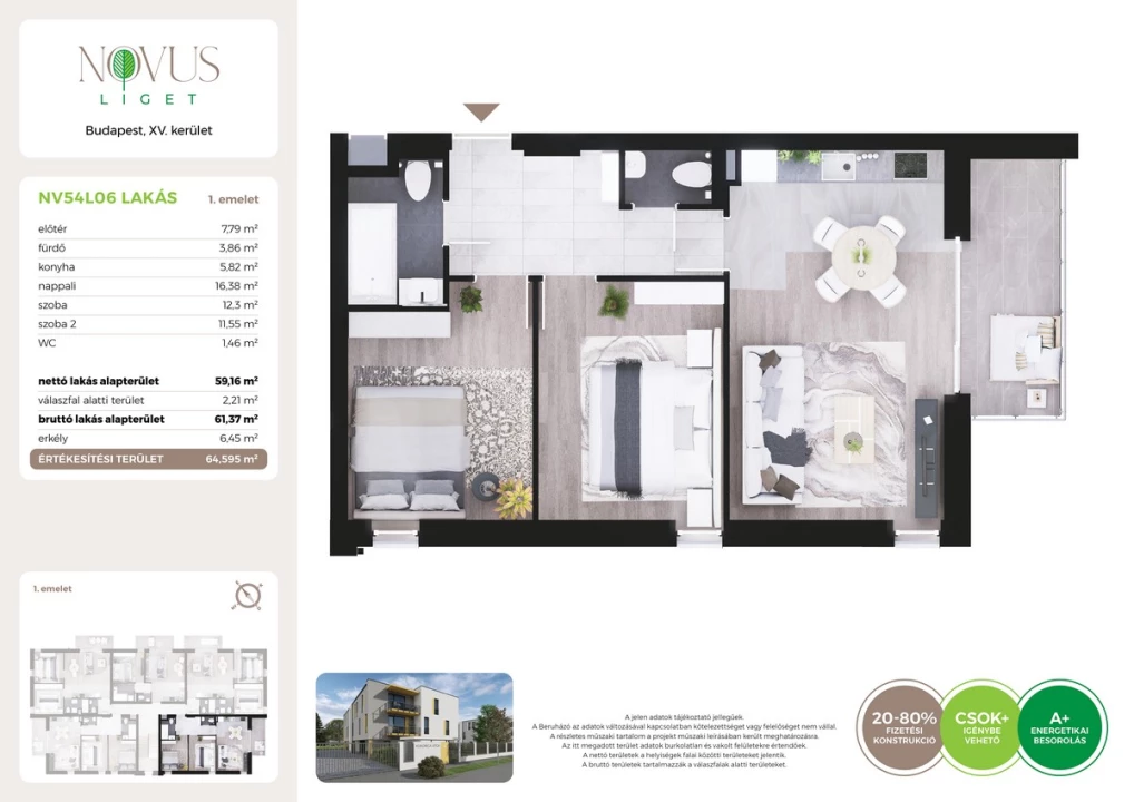 Eladó téglalakás, Budapest XV. kerület, Kékszilva utca 1.