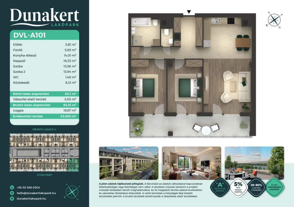 Eladó téglalakás, Vác, Németh László utca 1