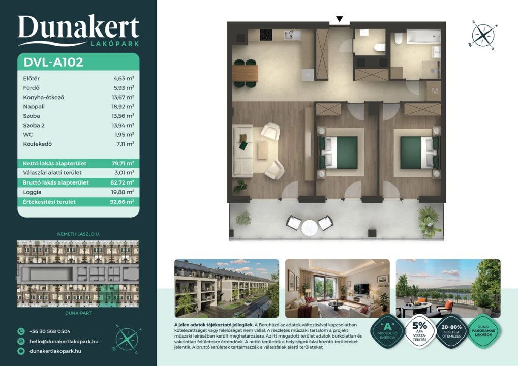 Eladó téglalakás, Vác, Németh László utca 1