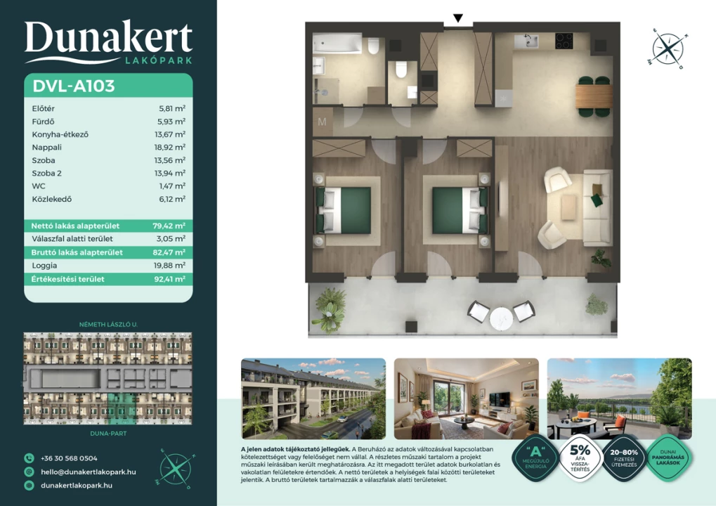 Eladó téglalakás, Vác, Németh László utca 1