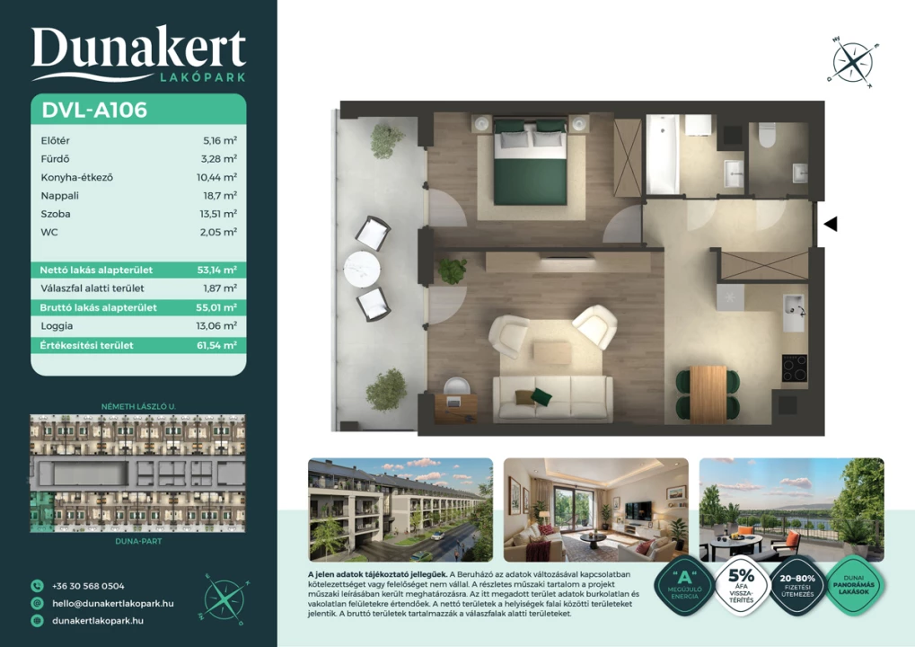 Eladó téglalakás, Vác, Németh László utca 1