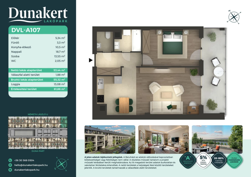 Eladó téglalakás, Vác, Németh László utca 1