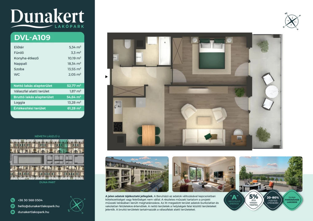 Eladó téglalakás, Vác, Németh László utca 1