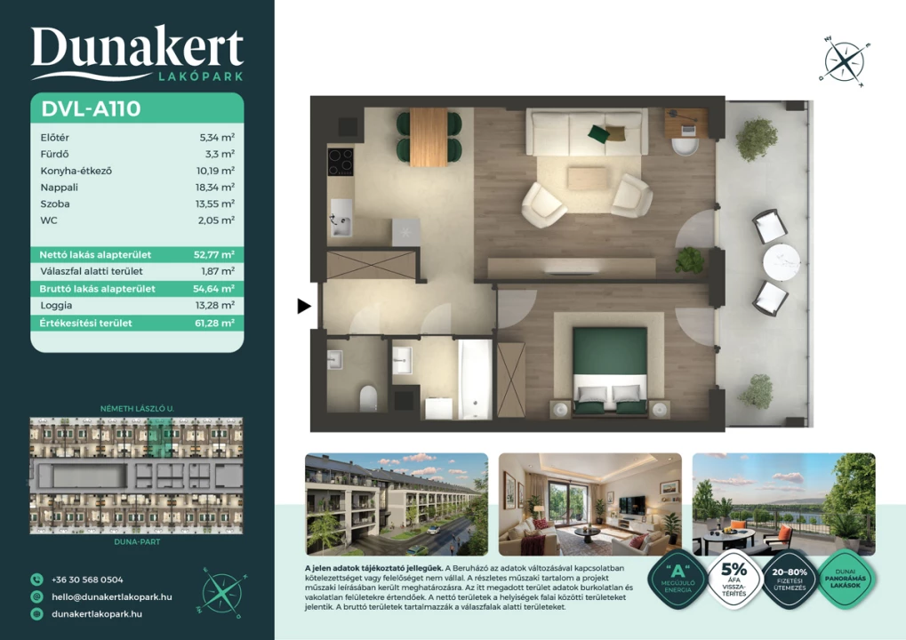 Eladó téglalakás, Vác, Németh László utca 1