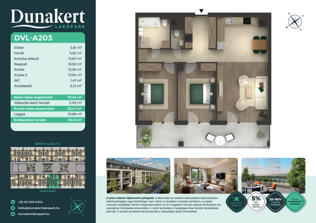 Eladó téglalakás, Vác, Németh László utca 1