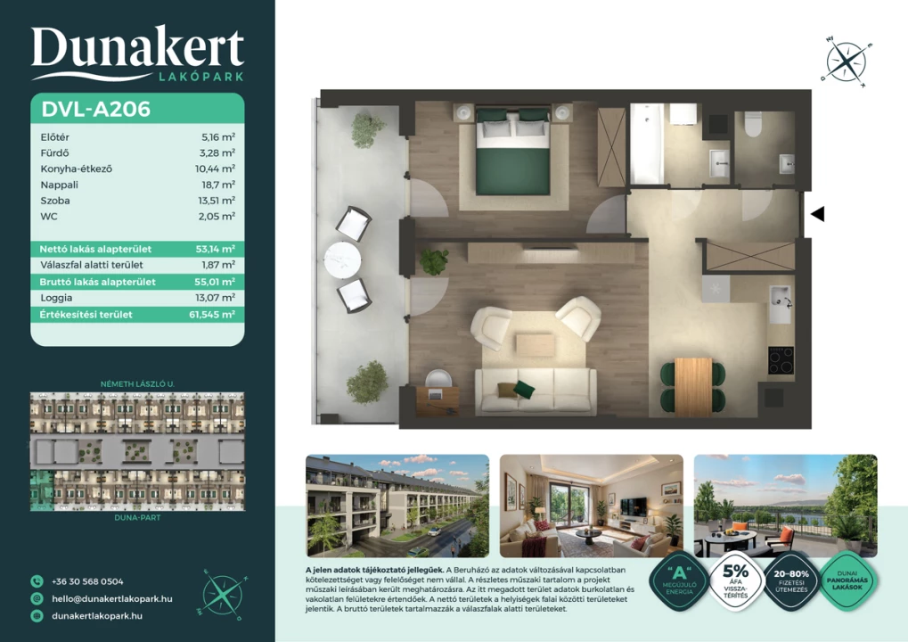 Eladó téglalakás, Vác, Németh László utca 1